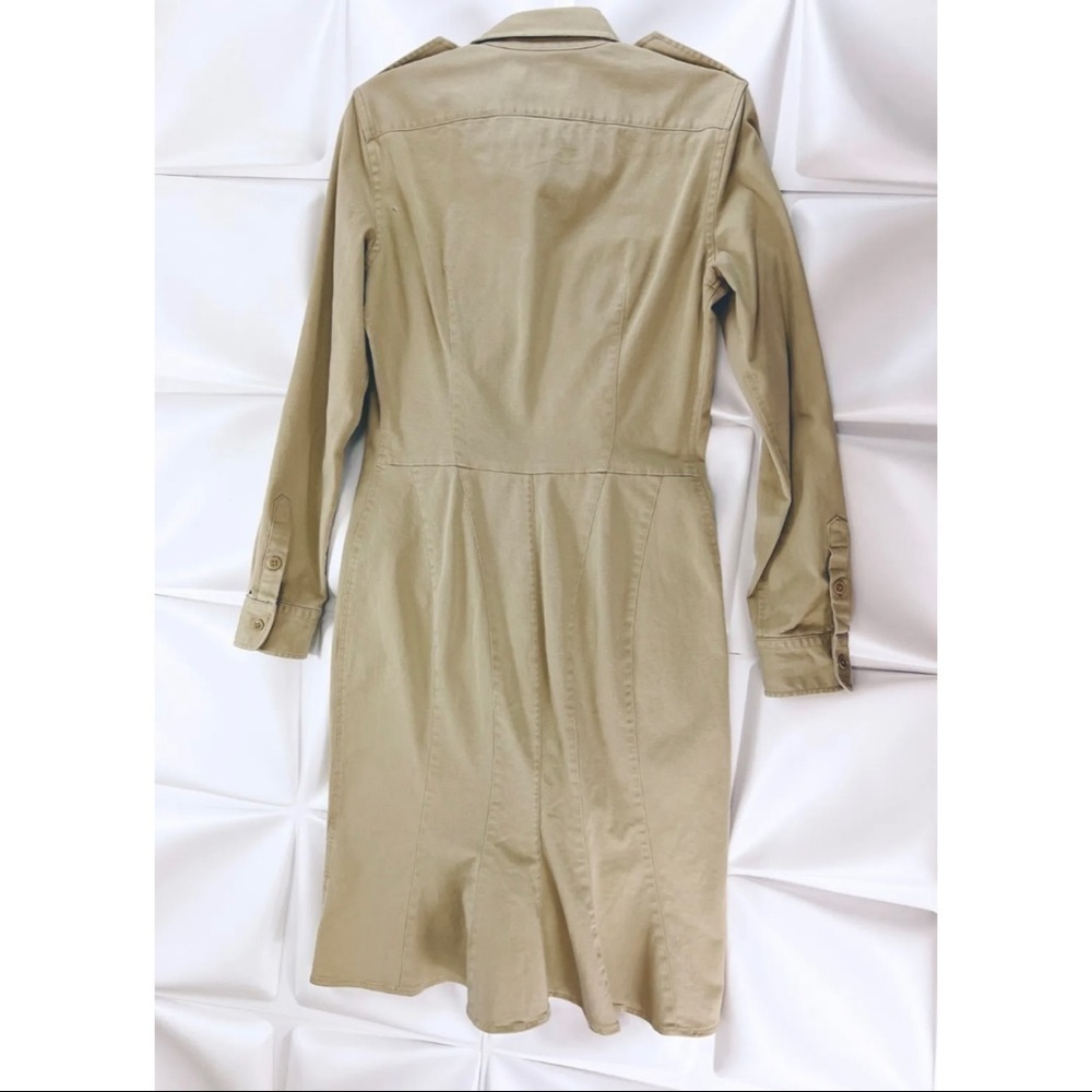 NWT Polo Ralph Lauren Sz 8 Beige Utility Military Shirt Dress Button Front NEW - Picture 6 of 13